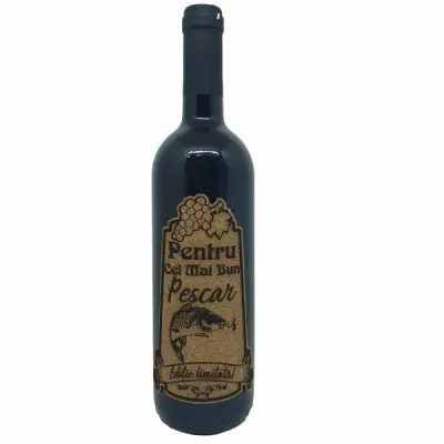 Pentru cel mai bun pescar, model 2, editie limitata, vin rosu cabernet sauvignon, demisec, 750ml, 13.5% alcool