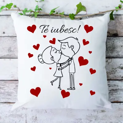 Te iubesc , perna cu mesaj, 40 cm, model 2