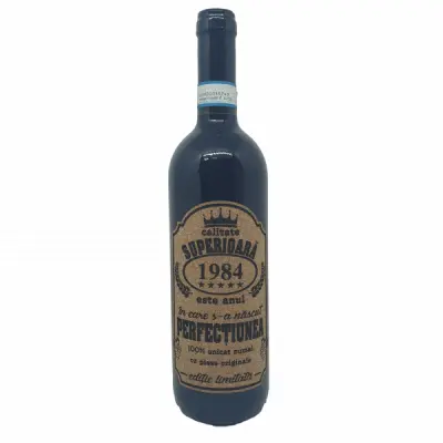 1984 este anul in care s-a nascut perfectiunea, editie limitata, vin rosu cabernet sauvignon, demisec, 750ml, 13.5% alcool