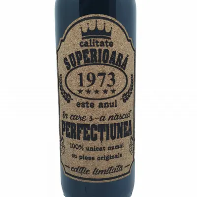 1973 este anul in care s-a nascut perfectiunea, editie limitata, vin rosu cabernet sauvignon, demisec, 750ml, 13.5% alcool