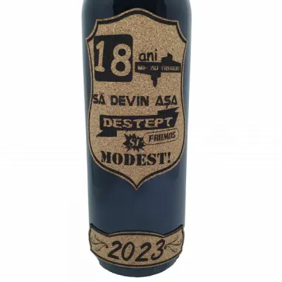 18 de ani mi-au trebuit sa devin asa destept, editie limitata, vin rosu cabernet sauvignon, demisec, 750ml, 13.5% alcool