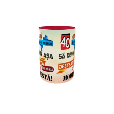 40 ani mi-au trebuit sa devin asa desteapta, cana ceramica, 330ml