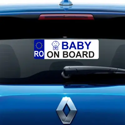 Baby on board boy, indicator masina, dimensiune 200x60 mm