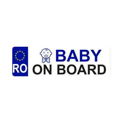 Baby on board boy, indicator masina, dimensiune 200x60 mm