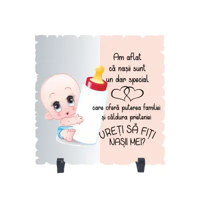 Am aflat ca nasii sunt un dar special roz, placheta cu mesaj b