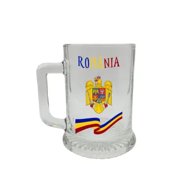 Stema romania, halba cu mesaj