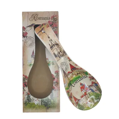 Suport lingura din ceramica, castele, romania –