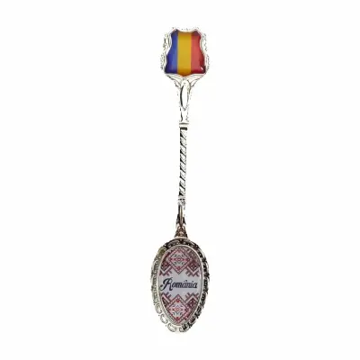 Lingura din metal, suvenir romania