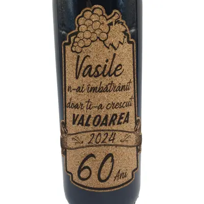 ( numele dorit) na-i imbatranit doar ti-a crescut valoarea, vin rosu cabernet sauvignon, demisec, 750ml, 13.5% alcool