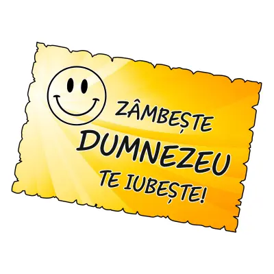 Zambeste dumnezeu te iubeste, magnet frigider mgs042
