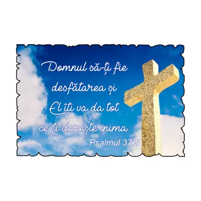 Psalmi 37:5, magnet frigider mgs049