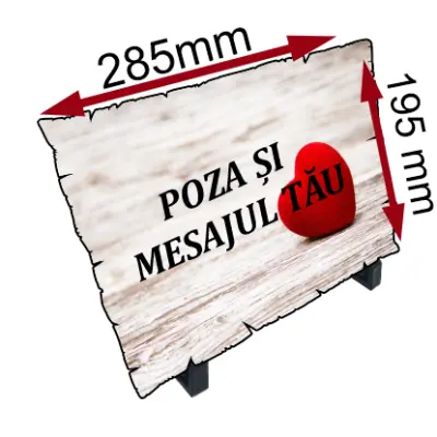 .placheta lemn personalizata dimensiune 195x285 mm