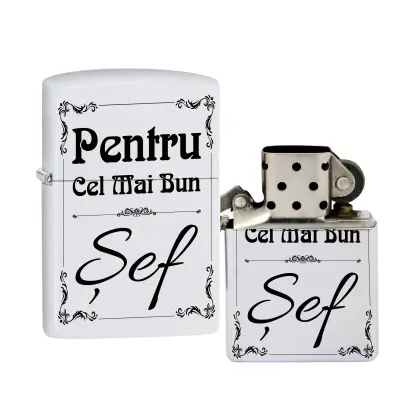 Cel mai bun sef, bricheta metalica gravata laser cu mesaj