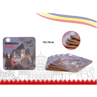 Dracula, set 6 suporti pahare