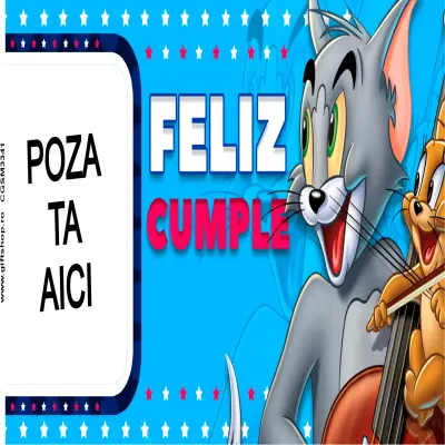 Tom and jerry, cana personalizata cu poza si text, 330ml, model 3341