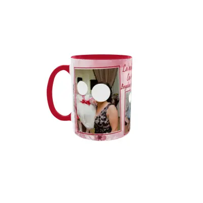 La multi ani moasa, cu drag finutii, cana personalizata cu 3 poze si text, 330ml, model 3362