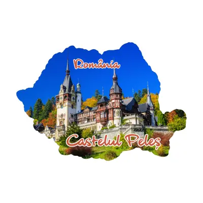Mgs017-magnet frigider-castelulpeles,harta,romania