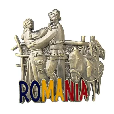 Tarani dansatori romania, magnet metal