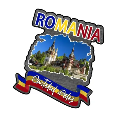 Mgs163-castelul peles romania, magnet frigider