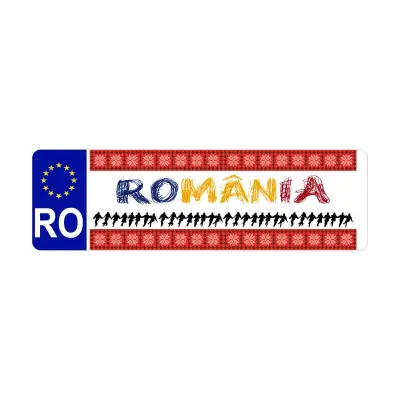 Romania, autocolant, dimensiune 200x60mm, model 010